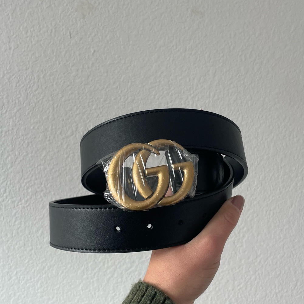 Gucci Belt with Double G Buckle Black